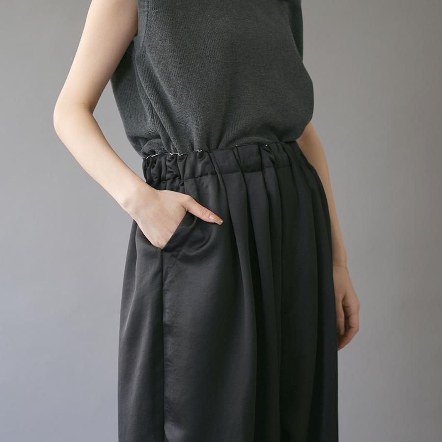 mizuiroind（ミズイロインド） サテン ワイドカーゴパンツ / ワイド