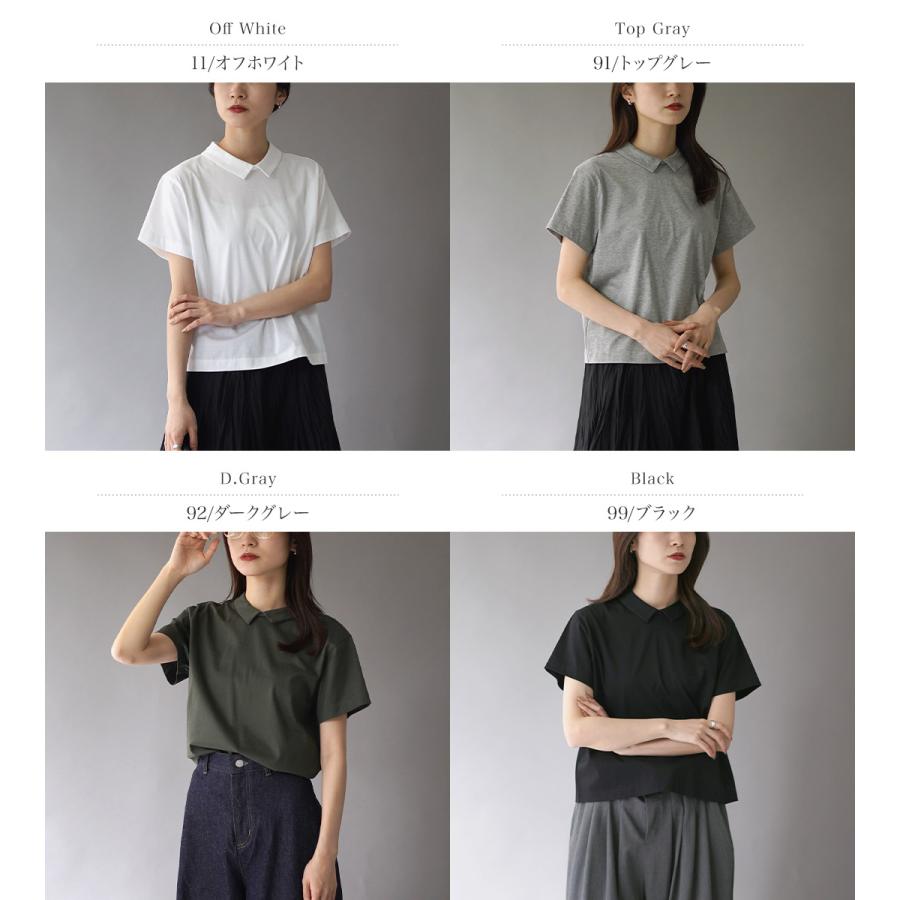 mizuiroind（ミズイロインド） カラー Tシャツ / カットソー 半袖 襟