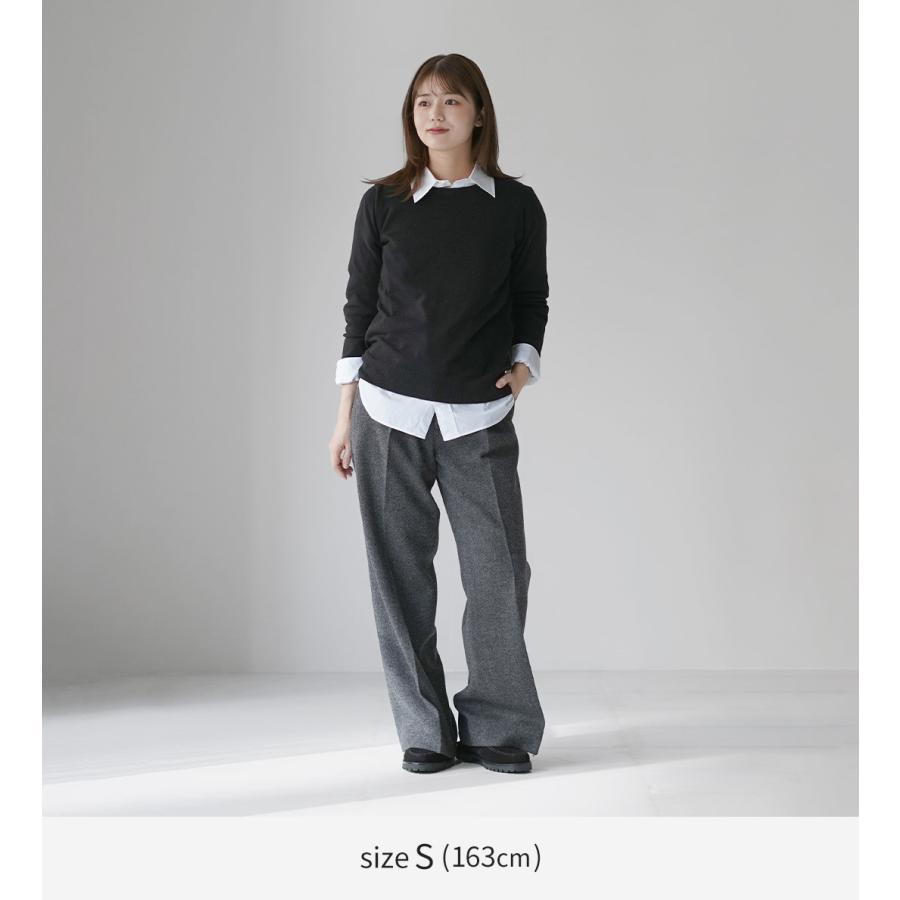 高級素材！シルク×カシミア　レオナール　薄手ニット　カットソー　ブラック　40 CASHMERE SILK COMPANY（カシミアシルクカンパニー） カシミアシルク