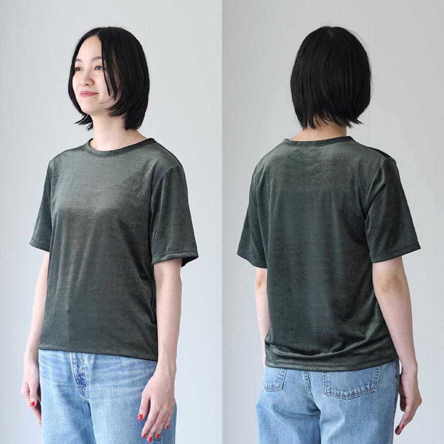 Shinzone（シンゾーン） ベロア ハーフスリーブ Tシャツ 25AMSCU02