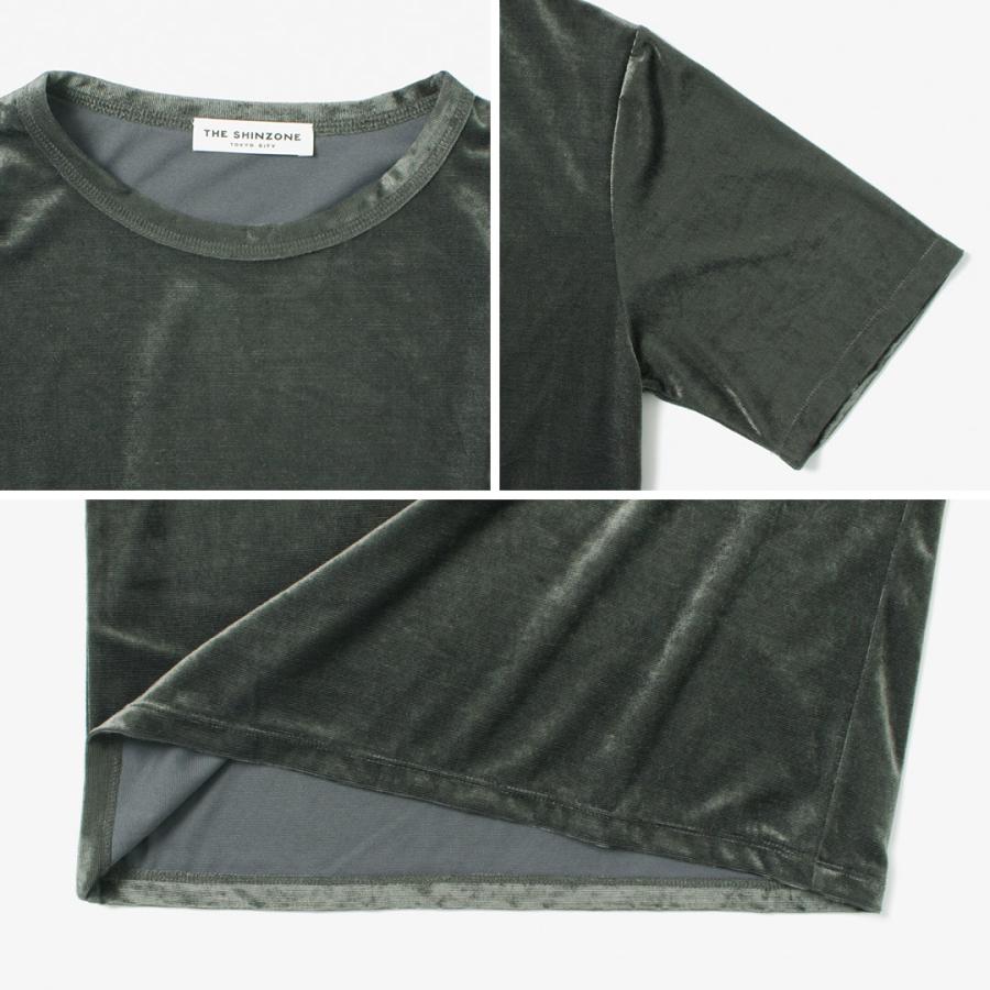 Shinzone（シンゾーン） ベロア ハーフスリーブ Tシャツ 25AMSCU02