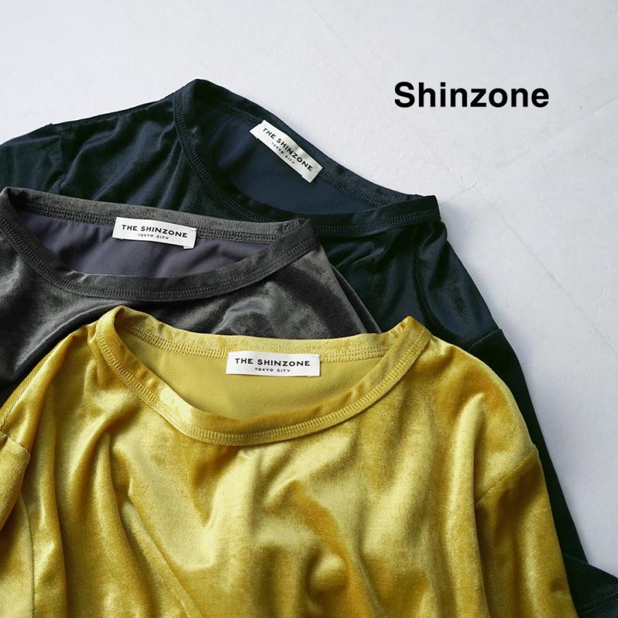 Shinzone（シンゾーン） ベロア ハーフスリーブ Tシャツ 25AMSCU02