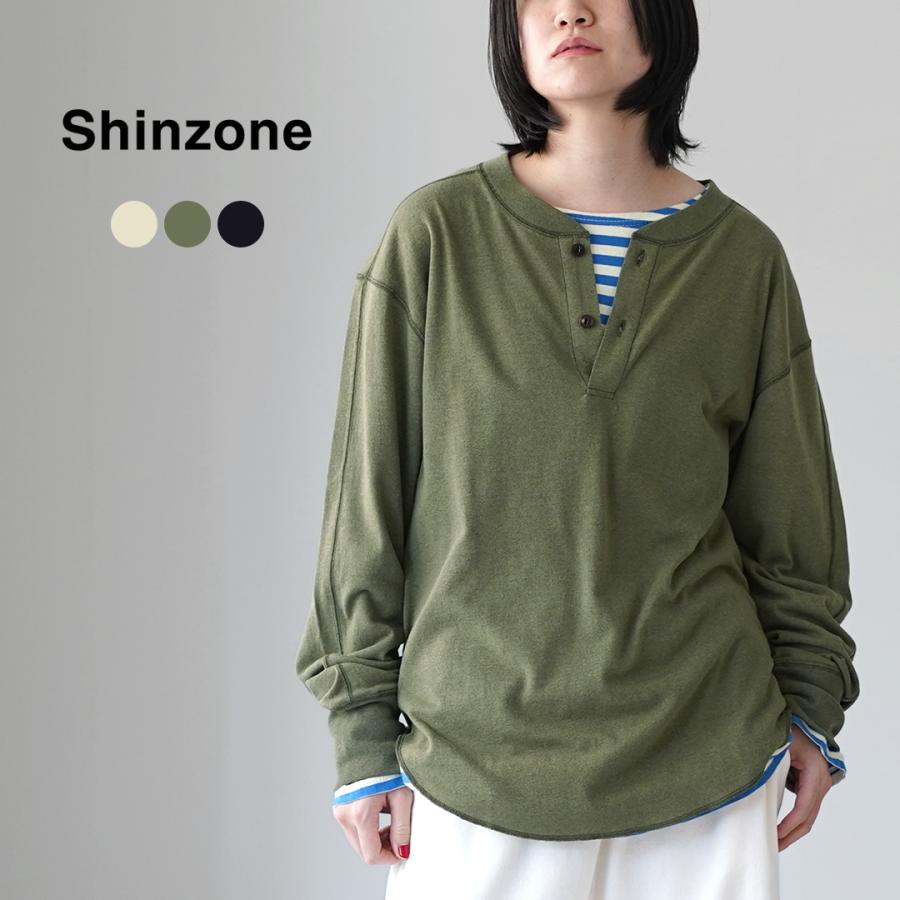 Shinzone（シンゾーン） コットン ウール ヘンリーネック シャツ
