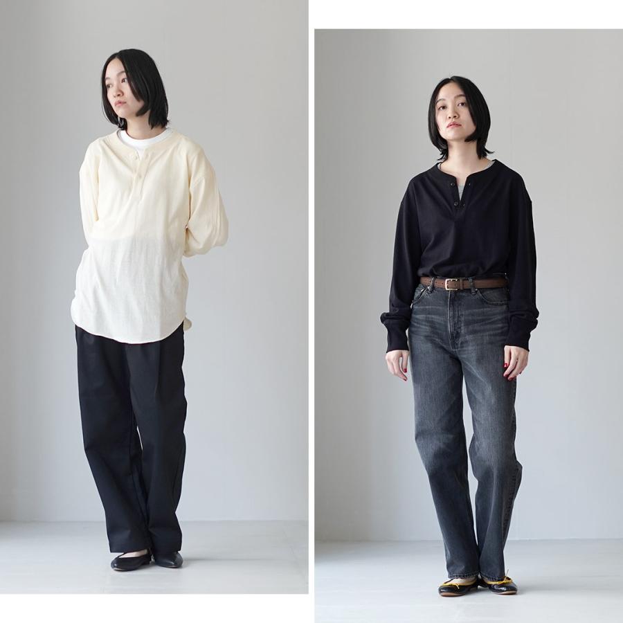 Shinzone（シンゾーン） コットン ウール ヘンリーネック シャツ