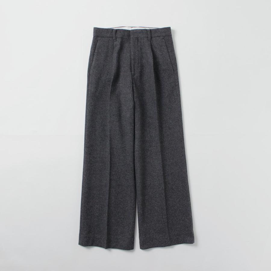 SHINZONE（シンゾーン） ウール セミ フレア パンツ 25AMSPA09 / レディース ボトムス スラックス 無地 チェック 秋冬の画像