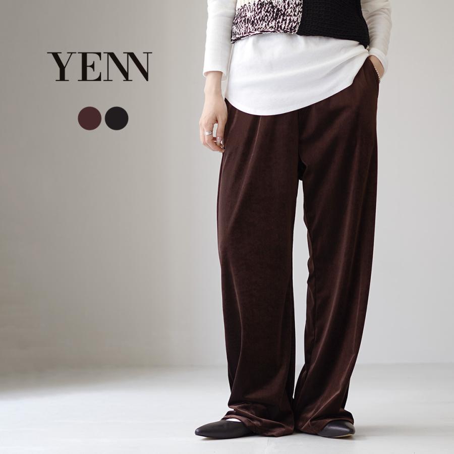 YENN YENN（イェン） ベルベット リラックス パンツ / レディース