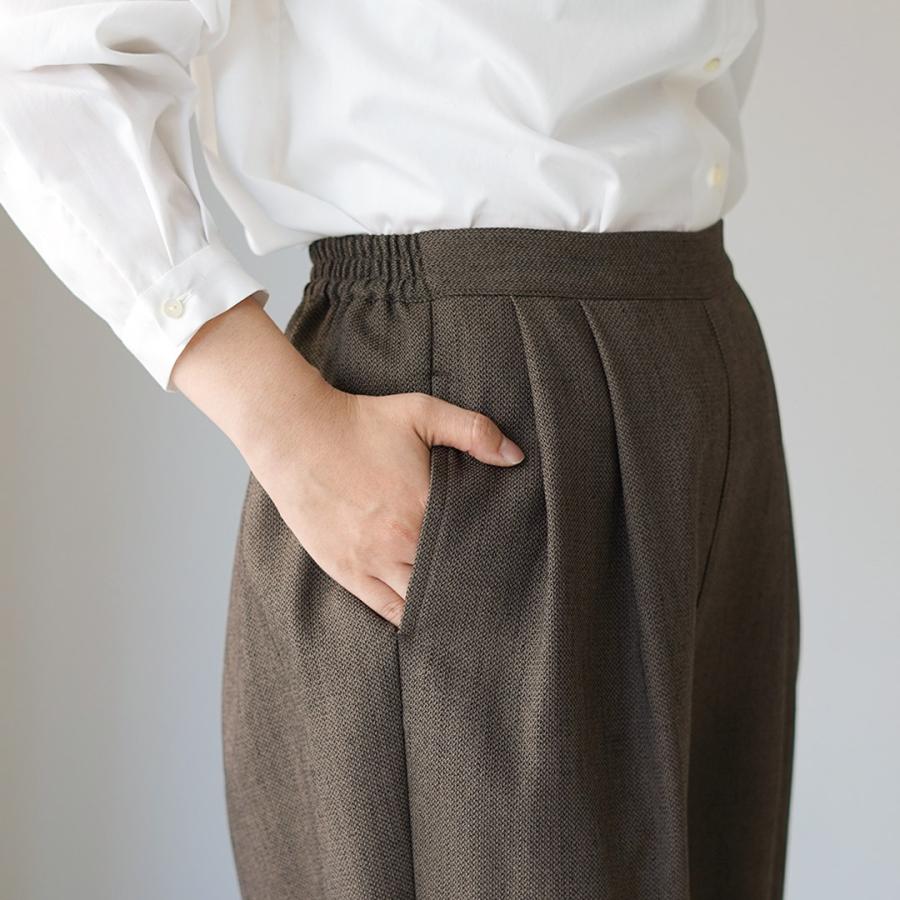 WHYTO.（ホワイト） シックツィード ラウンドトラウザー / イージーパンツ レディース ウエストゴム オケージョン フォーマル | WHYTO | 12