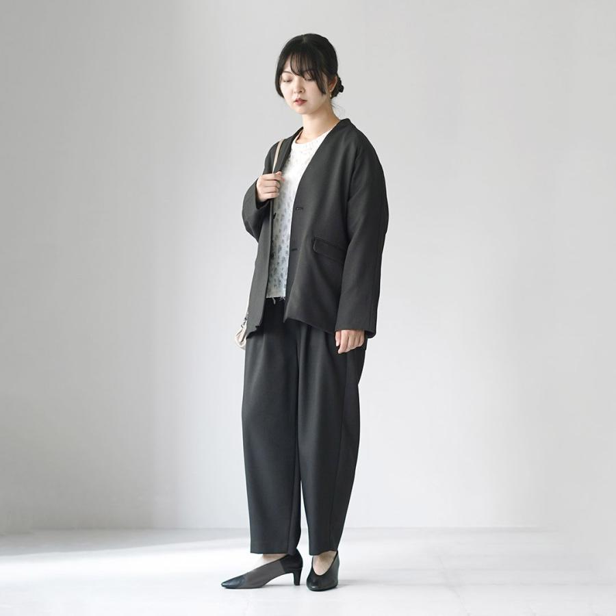 WHYTO.（ホワイト） シックツィード ラウンドトラウザー / イージーパンツ レディース ウエストゴム オケージョン フォーマル | WHYTO | 06