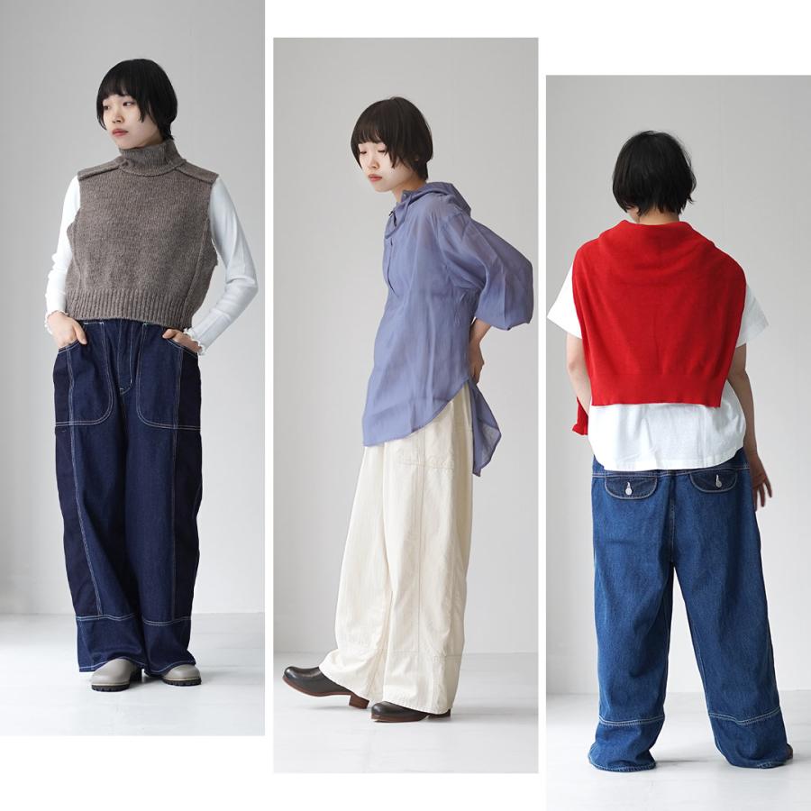 tumugu（ツムグ） キナリヘリンボンオックス 10ozデニム パンツ