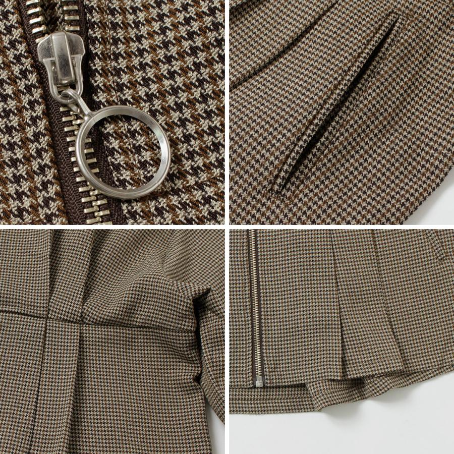 KELEN（ケレン） VESTY　ウエストタックデザイン フードジャケット / ライトアウター レディース チェック 千鳥 ジップ | Kelen | 18