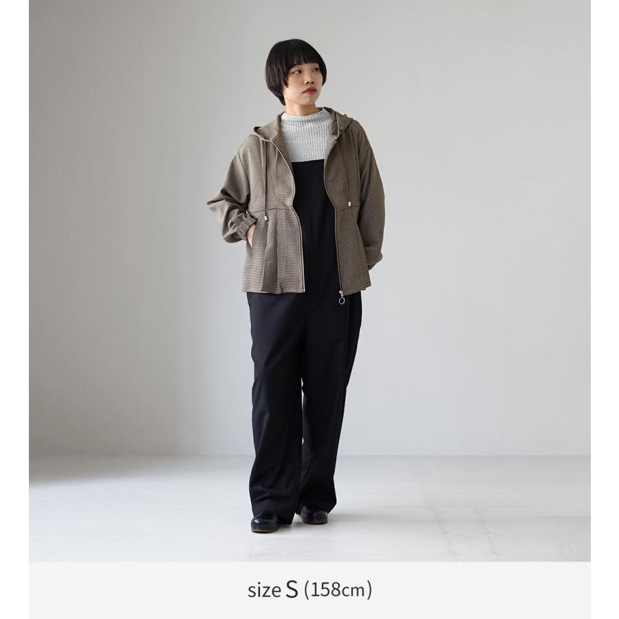 KELEN（ケレン） VESTY　ウエストタックデザイン フードジャケット / ライトアウター レディース チェック 千鳥 ジップ | Kelen | 06