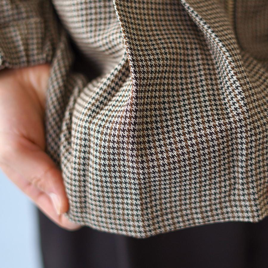 KELEN（ケレン） VESTY　ウエストタックデザイン フードジャケット / ライトアウター レディース チェック 千鳥 ジップ | Kelen | 09