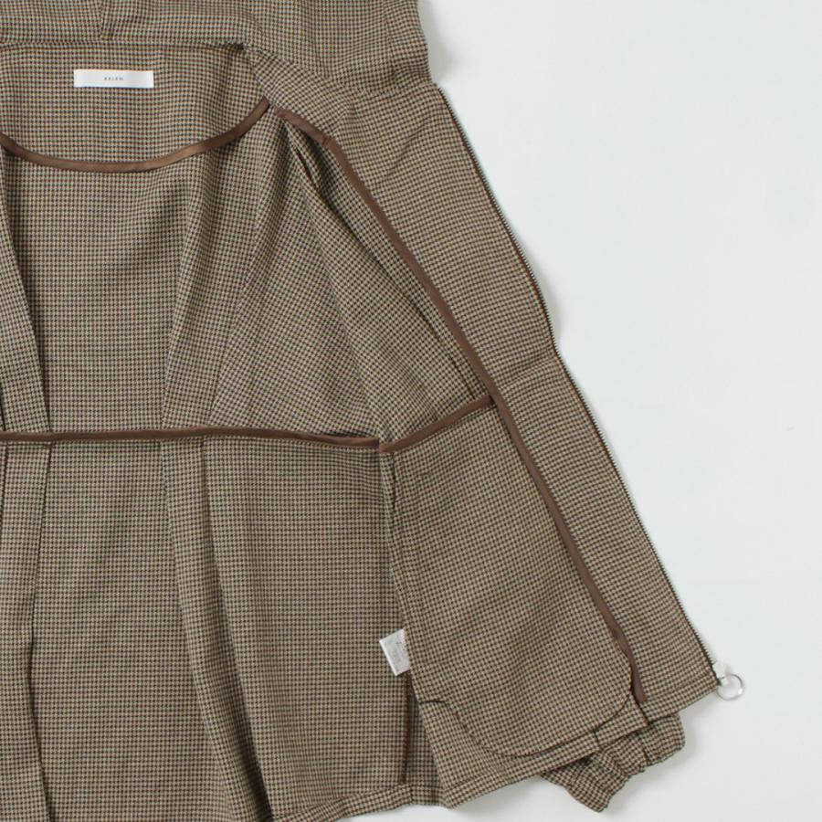 KELEN（ケレン） VESTY　ウエストタックデザイン フードジャケット / ライトアウター レディース チェック 千鳥 ジップ | Kelen | 10
