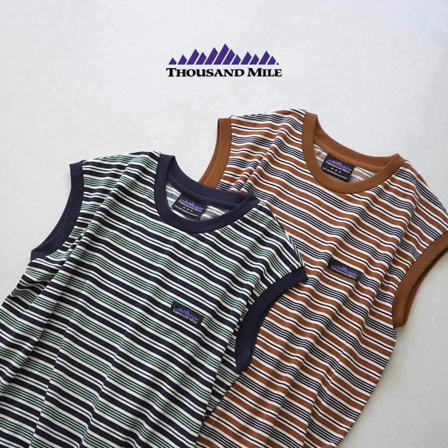 THOUSAND MILE（サウザンドマイル） フレンチスリーブ ボーダーTシャツ