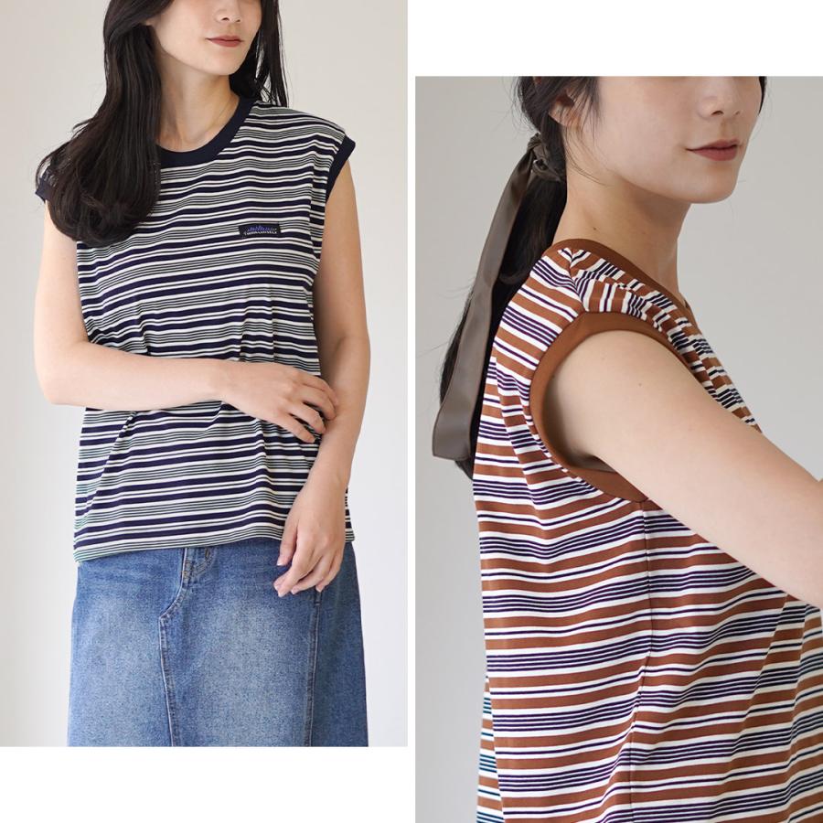 THOUSAND MILE（サウザンドマイル） フレンチスリーブ ボーダーTシャツ