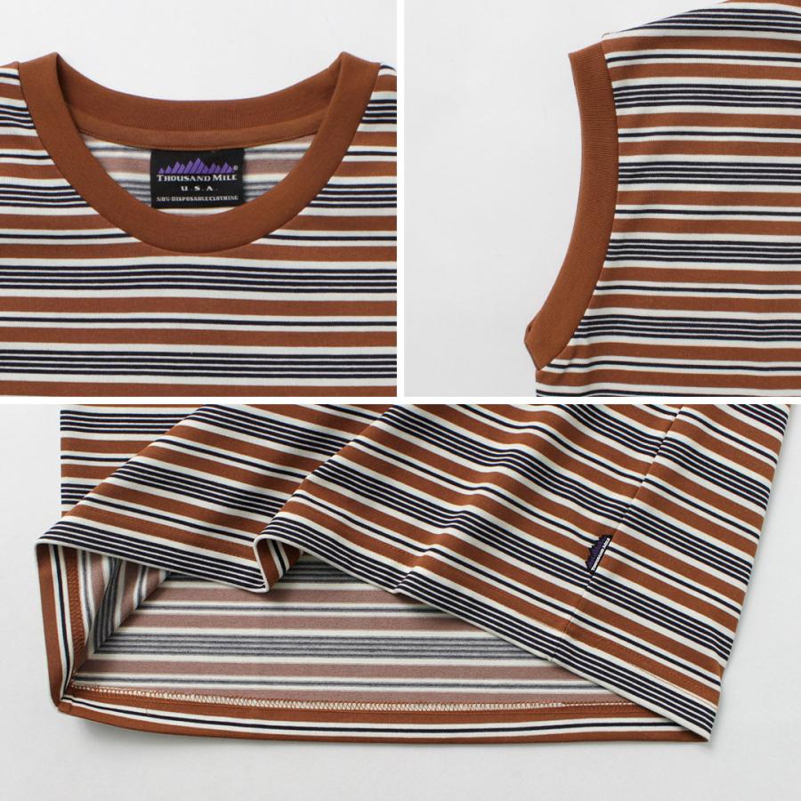 THOUSAND MILE（サウザンドマイル） フレンチスリーブ ボーダーTシャツ