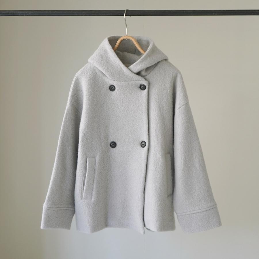 mao made（マオメイド） ダブルボタン ミドル フーディー ジャケット