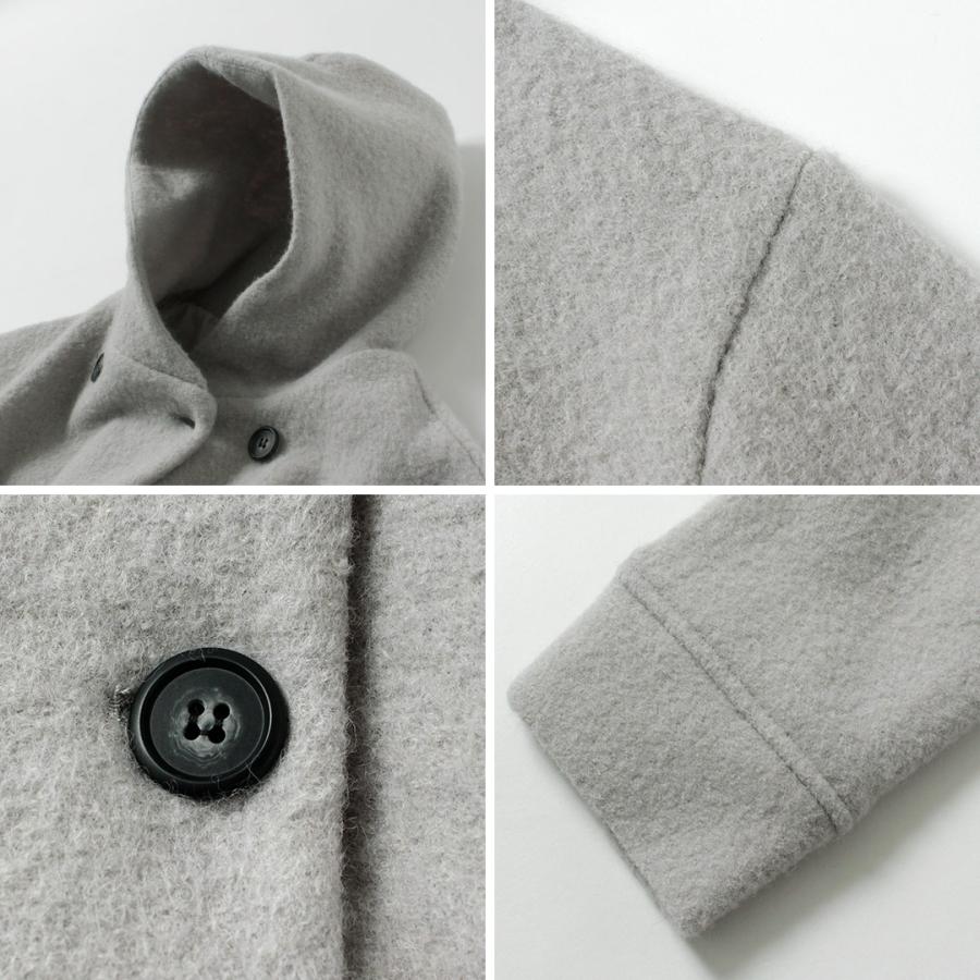 mao made（マオメイド） ダブルボタン ロングフーディー ジャケット