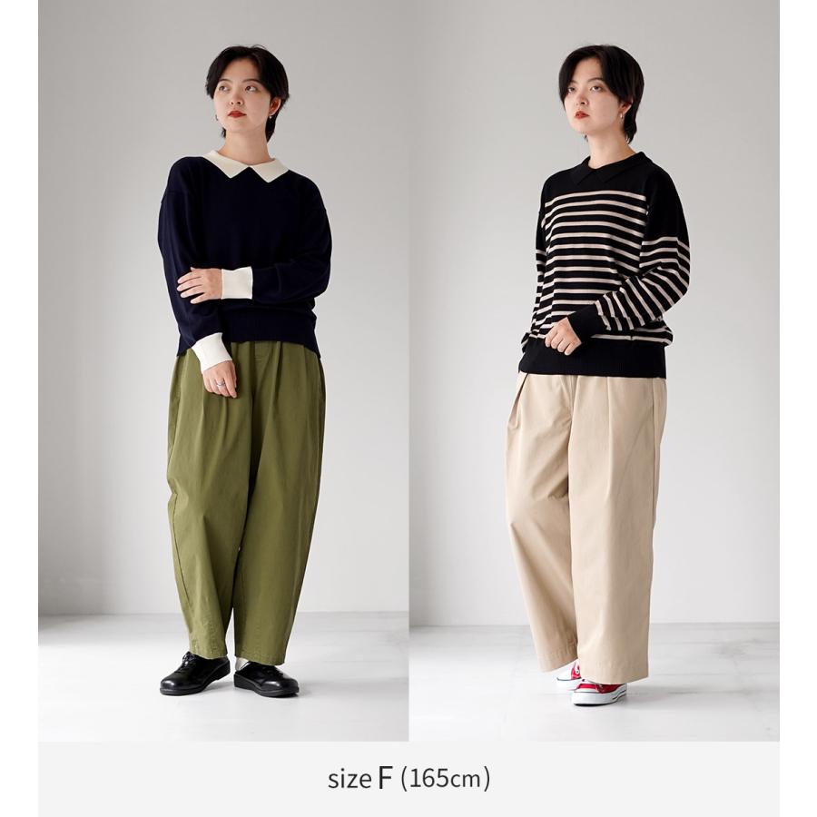 mao made（マオメイド） やわらかコットン レディライク ニットポロ