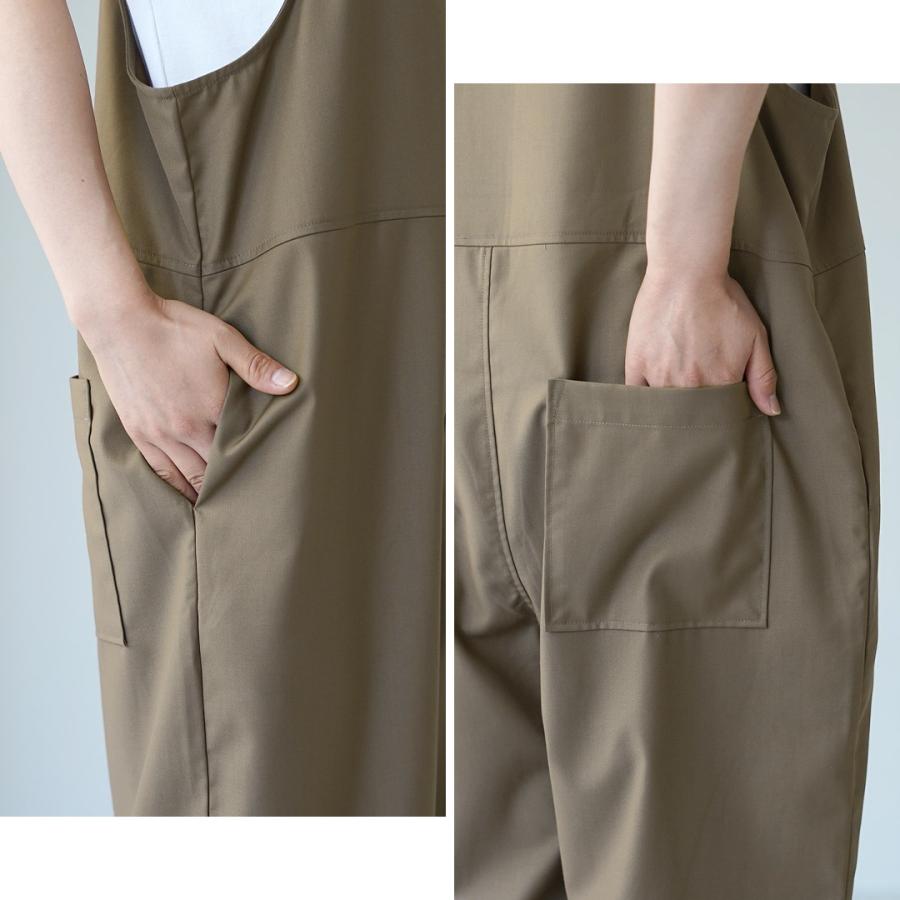MAO MADE（マオメイド） ウールライク T/R サロペット / レディース パンツ ボトムス オーバーオール オールインワン ワイド | mao made | 14