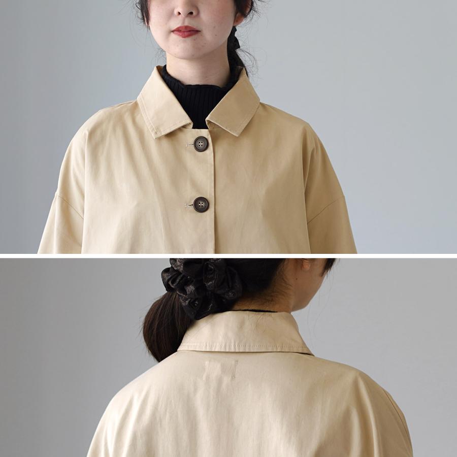 Mao made ツイルステンカラージャケット　ベージュ mao made｜ツイル ステンカラー ジャケット 541316-tr - Piu di