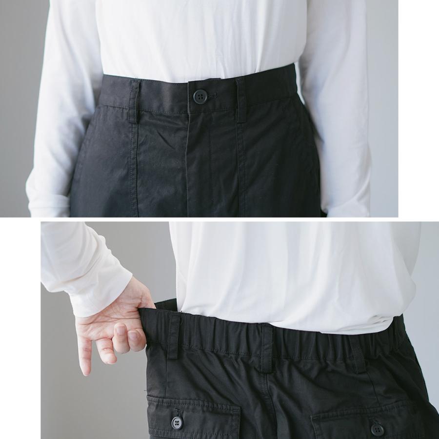 MIDIUMI（ミディウミ） ベイカー ストレートパンツ / レディース ウエストゴム 綿100 ワーク カーキ 日本製_8