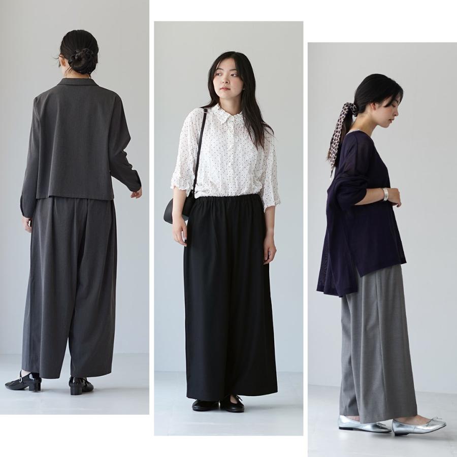 mizuiroind（ミズイロインド） T/R ワイド イージーパンツ / ボトムス