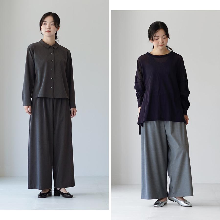 mizuiroind（ミズイロインド） T/R ワイド イージーパンツ / ボトムス