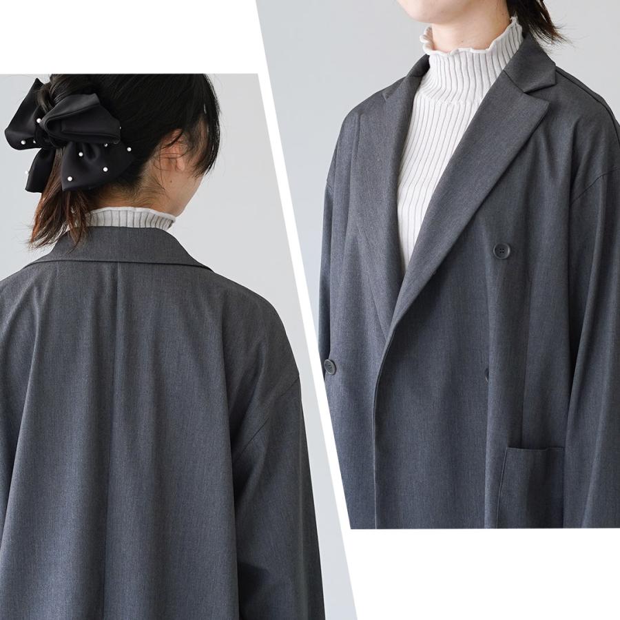 極美品　イネド　ダブルブレストジャケット　11号　黒　2025年　完売 定番ダブルブレストジャケット｜INED（イネド）｜フランドル（FLANDRE