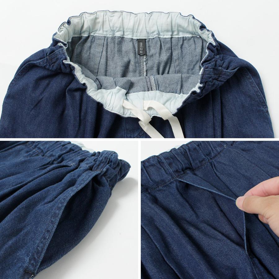 mizuiroind（ミズイロインド） デニム タック ワイドパンツ / ジーンズ