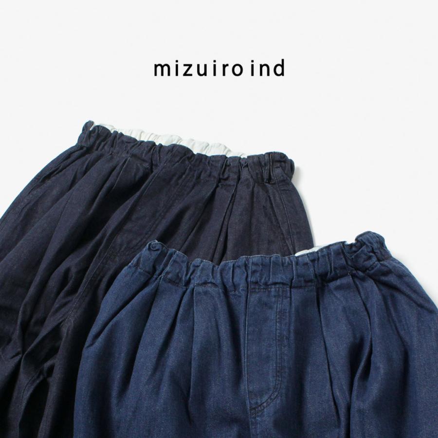 mizuiroind（ミズイロインド） デニム タック ワイドパンツ / ジーンズ