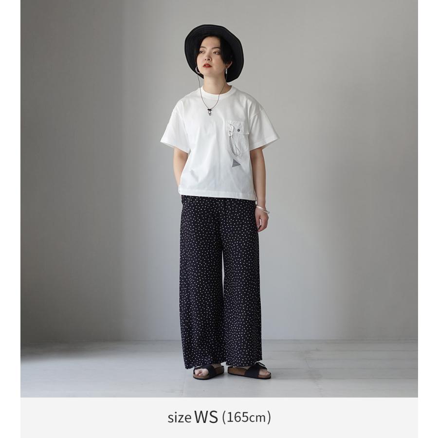 and wander（アンドワンダー） ポケットTシャツ W / レディース 半袖