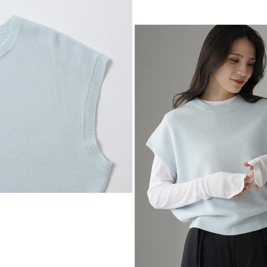 ETRE TOKYO（エトレトウキョウ） ウールカシミヤスリーブレスニット