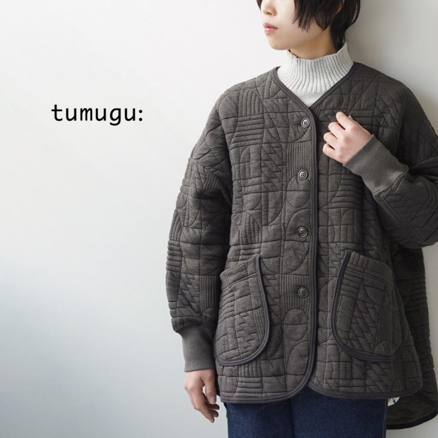 tumugu（ツムグ） 幾何学キルティング ジャケット / ブルゾン