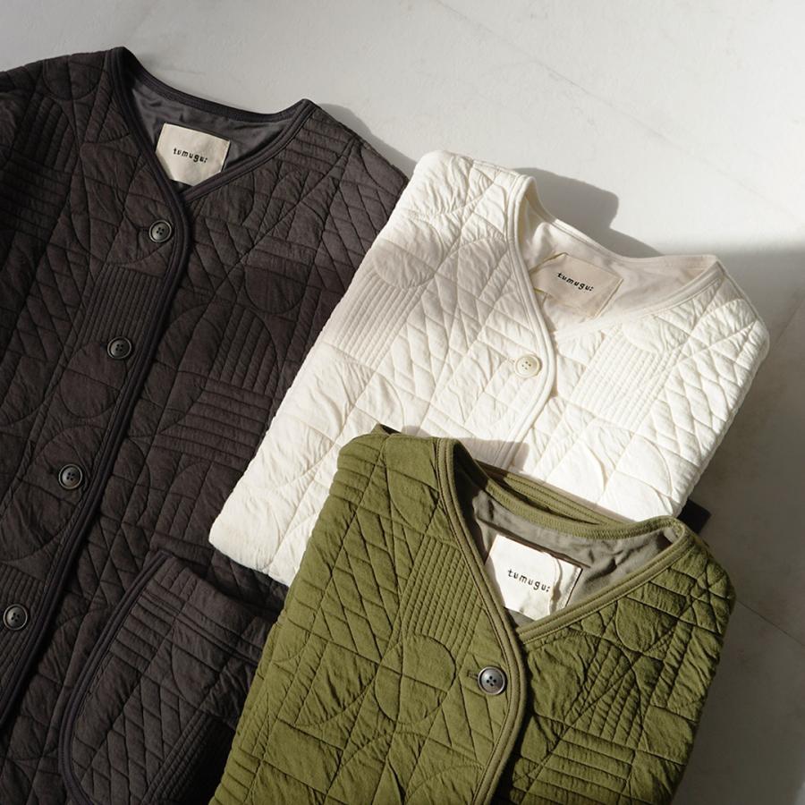 tumugu（ツムグ） 幾何学キルティング ジャケット / ブルゾン