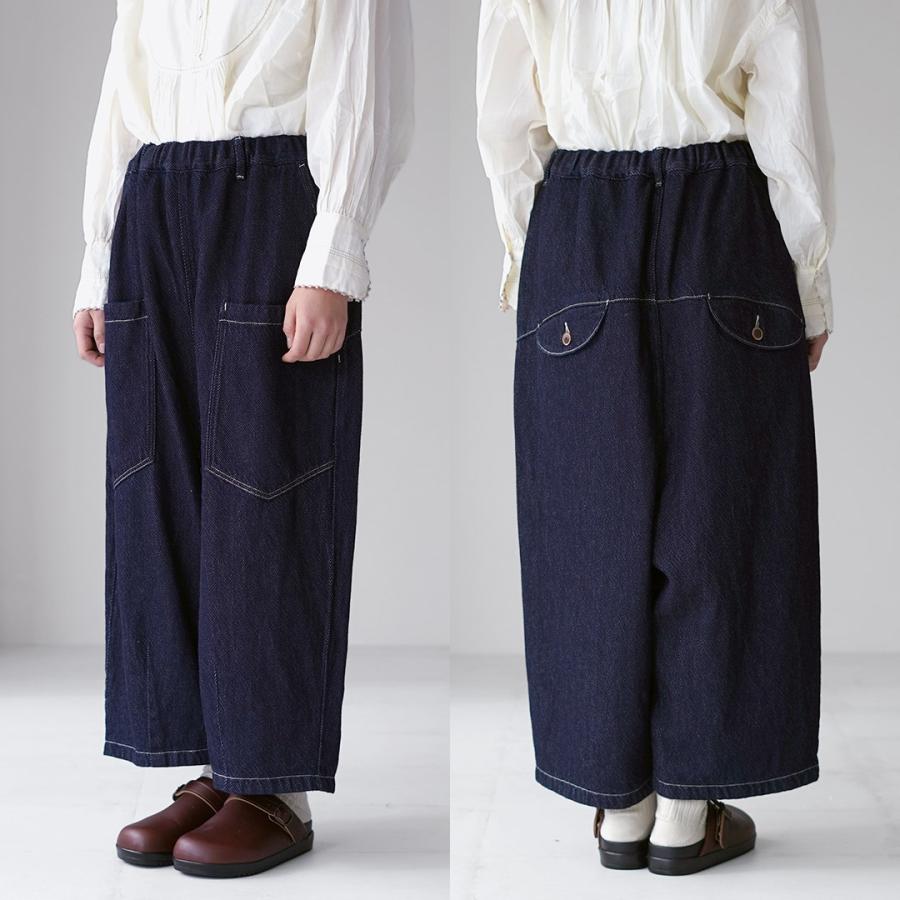 tumugu（ツムグ） スラブヤーンデニム 8分丈パンツ / レディース