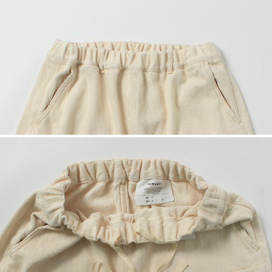 tumugu（ツムグ） スラブヤーンデニム 8分丈パンツ / レディース