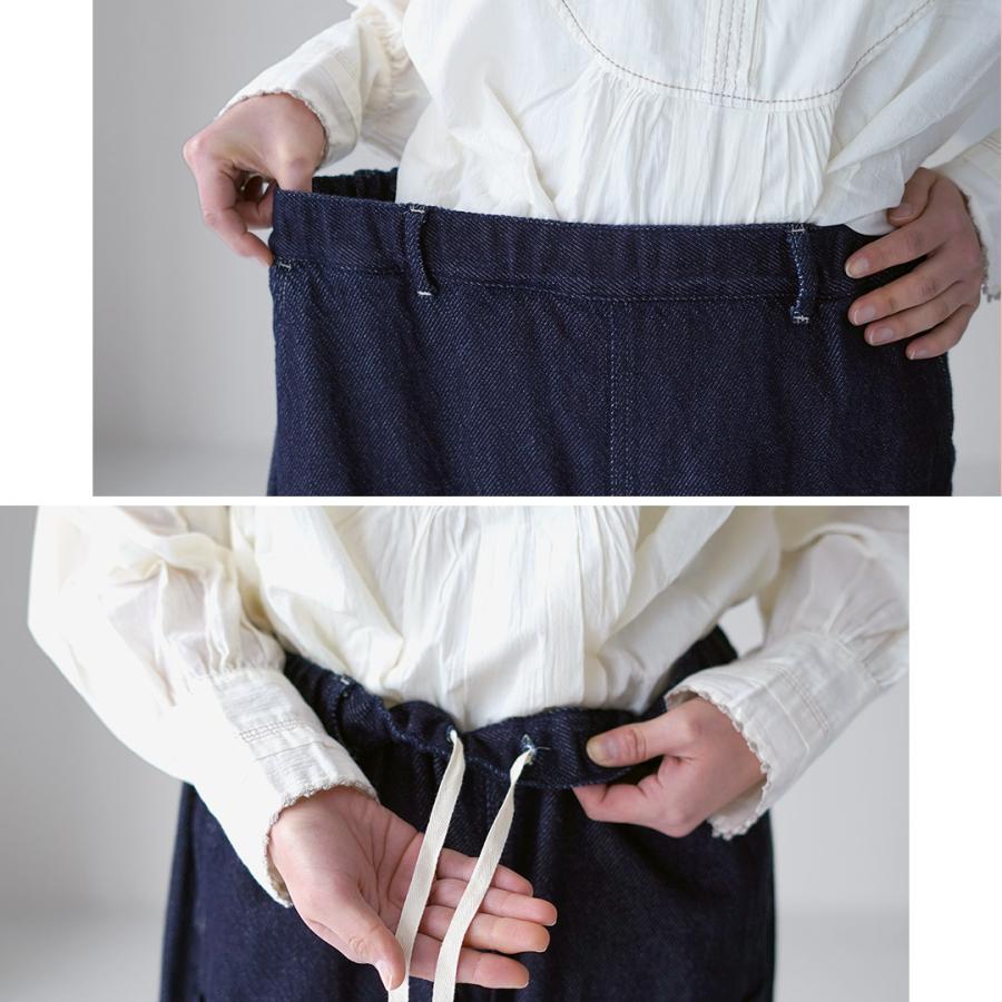 tumugu（ツムグ） スラブヤーンデニム 8分丈パンツ / レディース