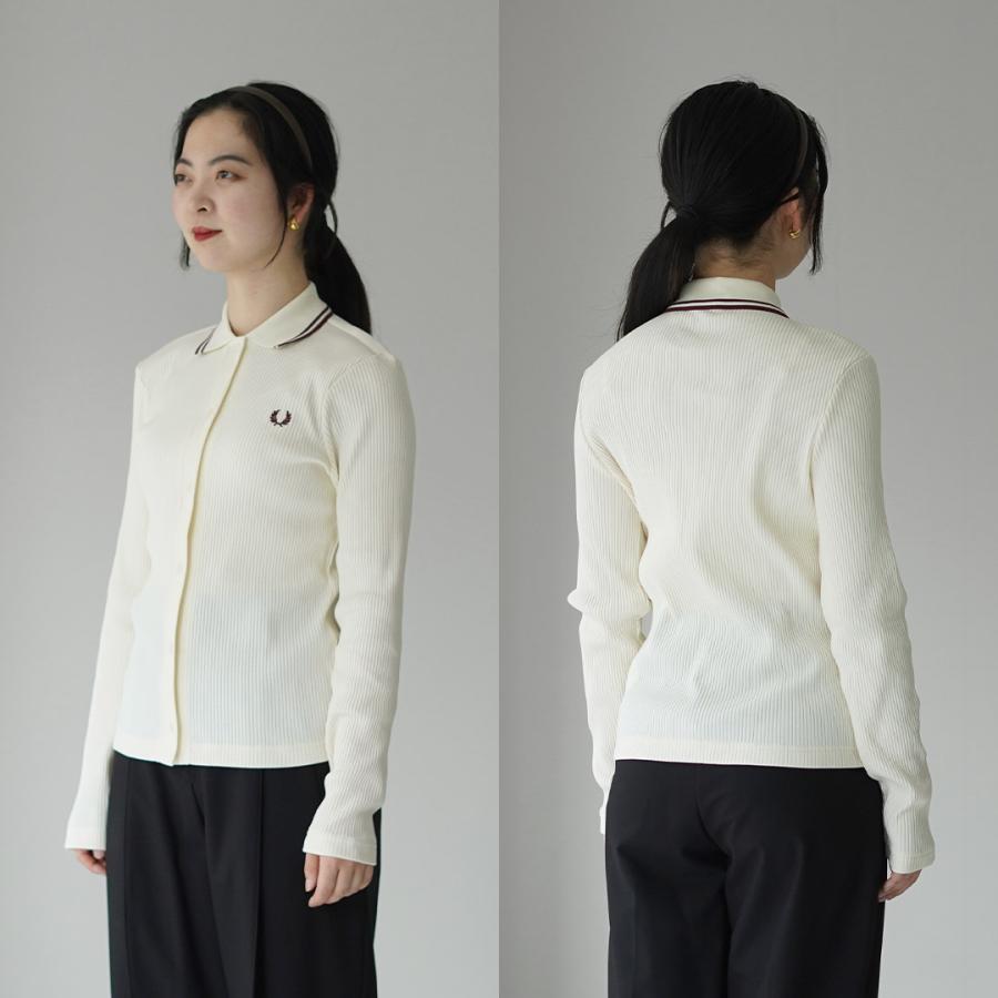 FRED PERRY（フレッドペリー） ロングスリーブ リブポロシャツ