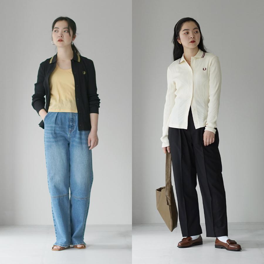 FRED PERRY（フレッドペリー） ロングスリーブ リブポロシャツ