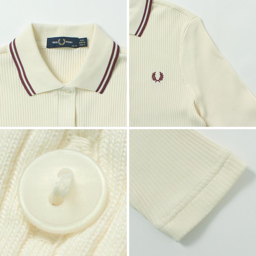 FRED PERRY（フレッドペリー） ロングスリーブ リブポロシャツ