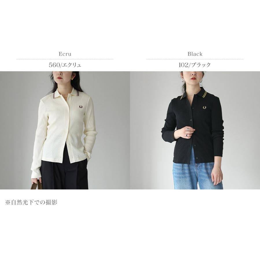 FRED PERRY（フレッドペリー） ロングスリーブ リブポロシャツ