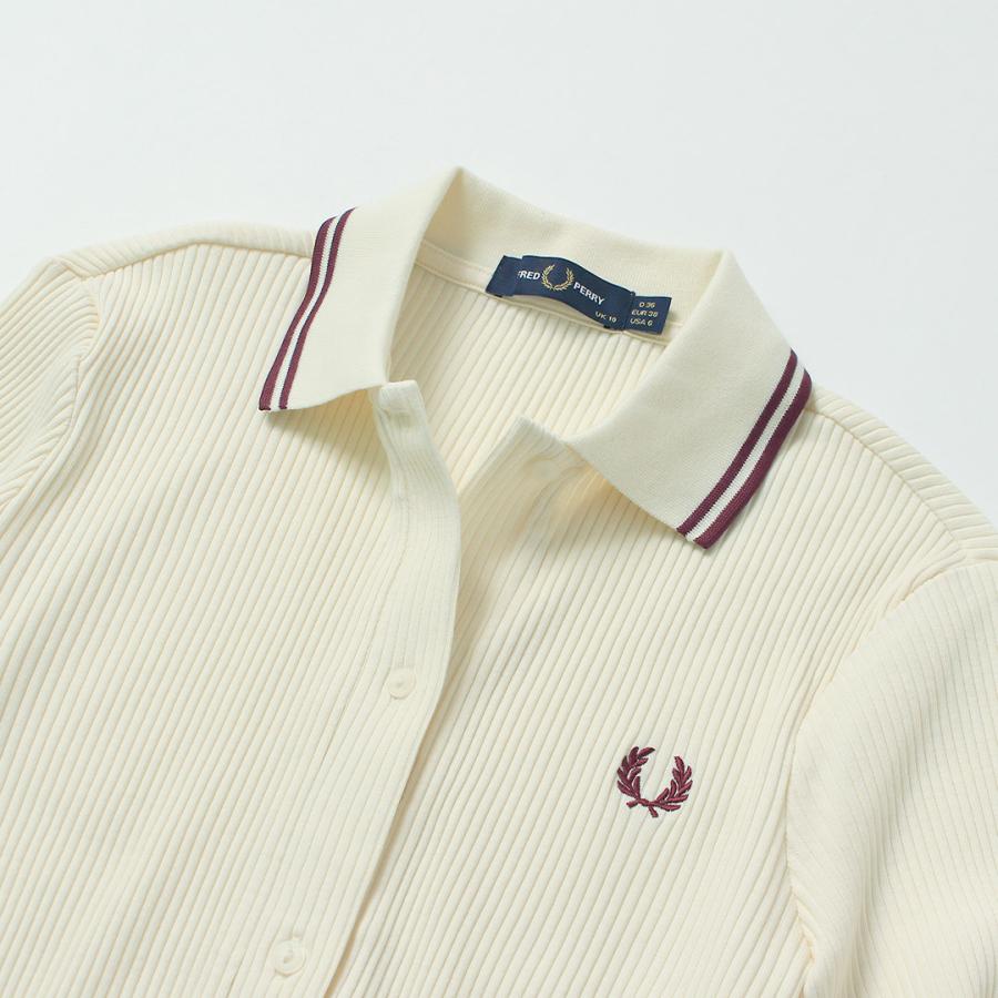 FRED PERRY（フレッドペリー） ロングスリーブ リブポロシャツ