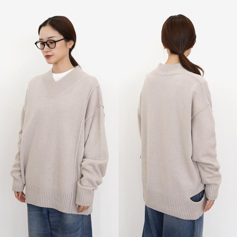 YENN YENN（イェン） ウォッシャブルウール Vネック プルオーバー