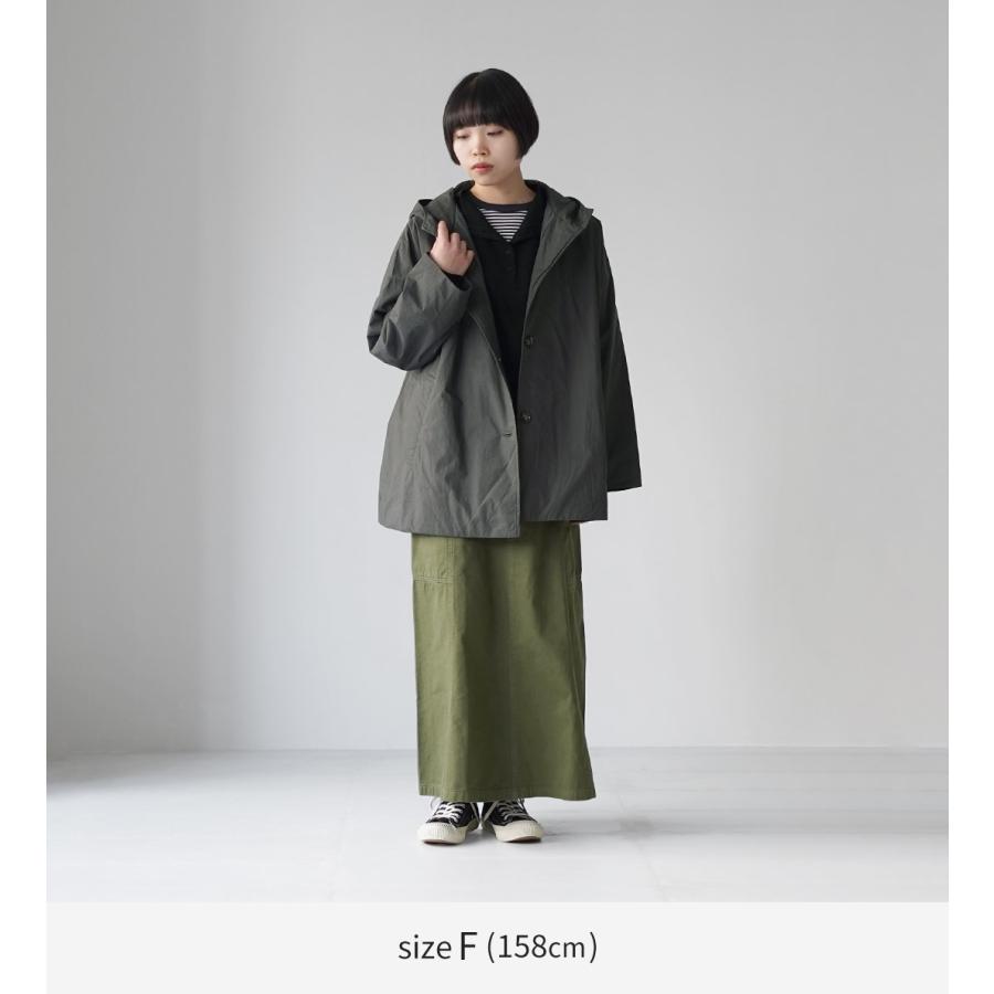 mao made（マオメイド） コットンクロス Aライン フードコート