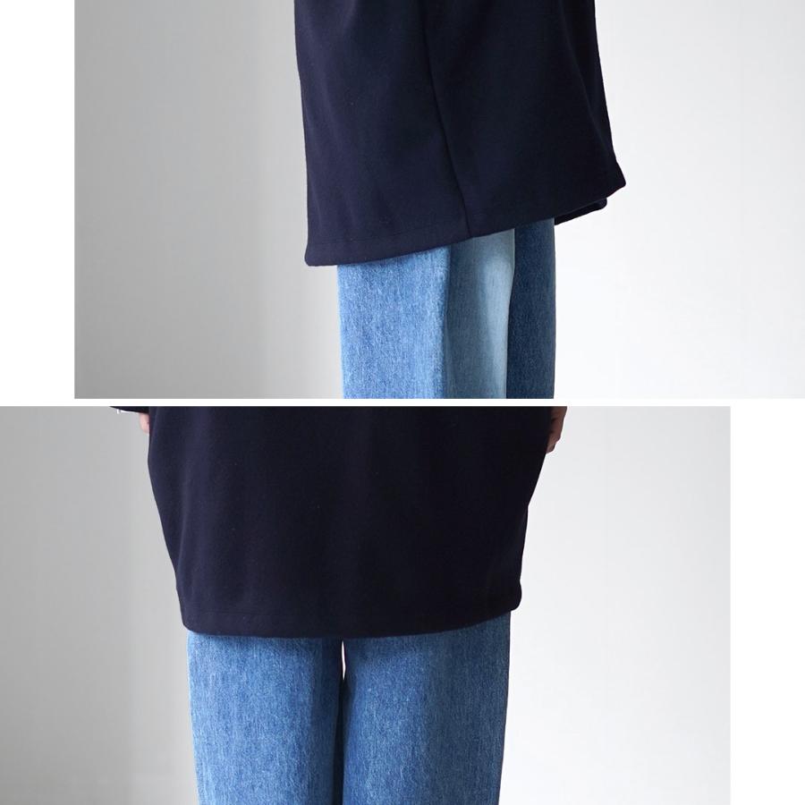 MAO MADE（マオメイド） パイルモッサー オーバーサイズ コクーンコート / レディース ノーカラー ミドル丈 無地_12