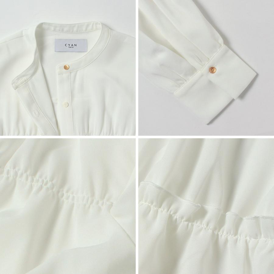 CYAN TOKYO（シアントーキョー） シャーリング ティアードブラウス