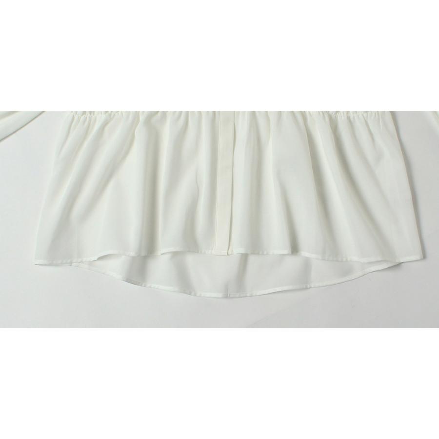 CYAN TOKYO（シアン トーキョー） シャーリング ティアードブラウス / ブラウス シャツ 長袖 バンドカラー オケージョン | CYAN TOKYO | 18