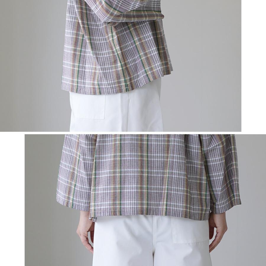 INDIA INDUSTRY（インディアインダストリー） カフタン チュニック / レディース シャツ ブラウス 長袖 チェックの画像