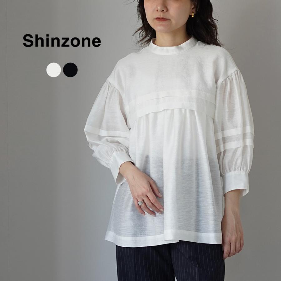 トップス shoshin Shinzone（シンゾーン） シアー タック ブラウス 26SMSBL03 日本製